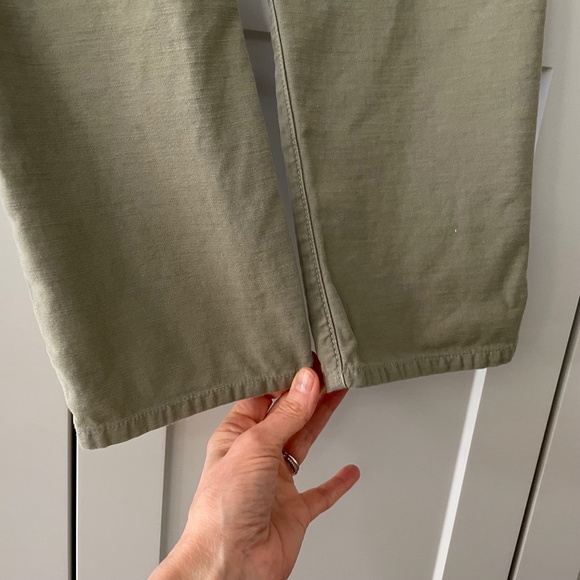 Frame Jeans Women’s 26 Le Garcon Ankle in 'Washed Military' Green - Picture 6 of 13